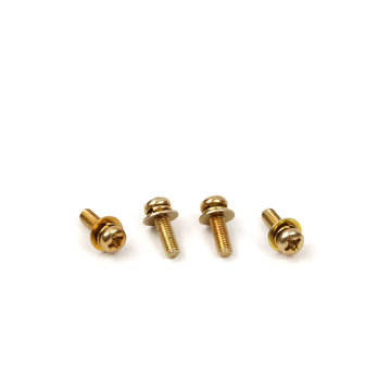 Gold plated precision small sems screws