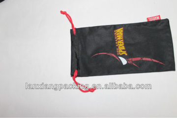 Logo Printed Microfiber Drawstring Glasses Pouch