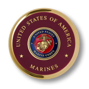 Unique Marine Corps Seal Brass Challenge Coin