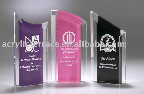 colored acrylic crystal award