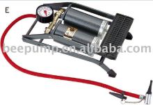 Higher pressue double barrel foot pump