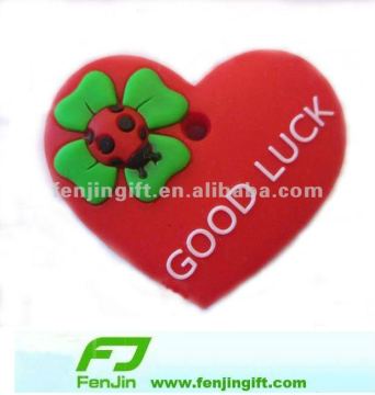 Heart shape pvc key cover