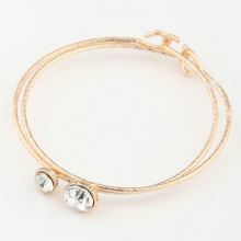 2013 New design inlay CZ diamond girls gold bangles