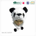 Hög kvalitet vintern Panda huvud plysch djur hatt