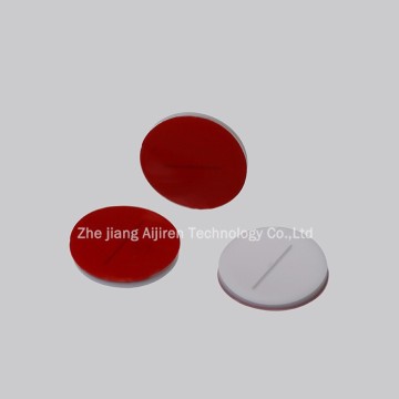 9mm Pre-slit Red PTFE/White Silicone Septa