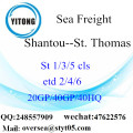 Shantou Port Sea Freight Shipping till St Thomas