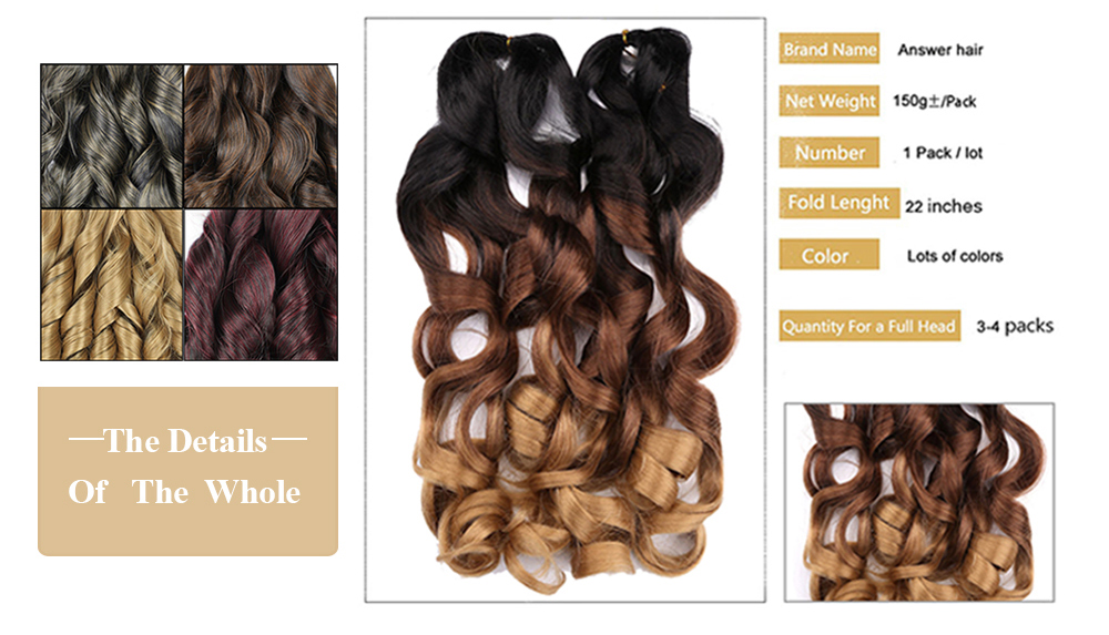Synthetic French Curl Braiding Hair 150g wavy braiding hair curly braids attachment hair extensions