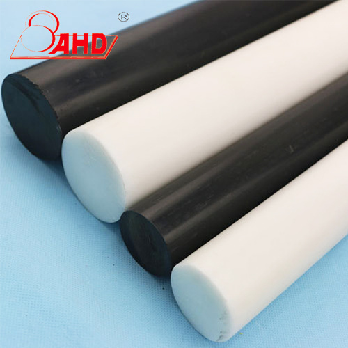 varilla de plástico de la varilla redonda de acetal blanco negro