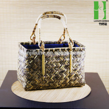 Rectangular home decorative bamboo storage basket, fashion design bamboo basket