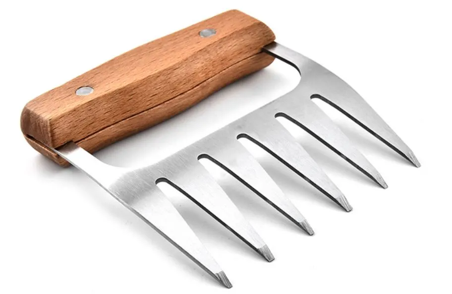 Professional Wooden Handle Stainless Steel Metal Meat Claws
