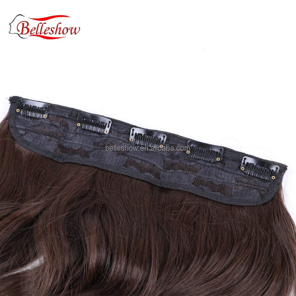 Hot sell Clip On long curly ponytail hair extension synthetic hair extension clip in hair extensions