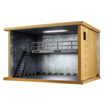 1:32 Scale Diorama Parking Lot Scene Garage Display Cabinet: A Simulation Decor for Enthusiasts