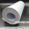 Porselen putih pvc lembar bangunan termoform