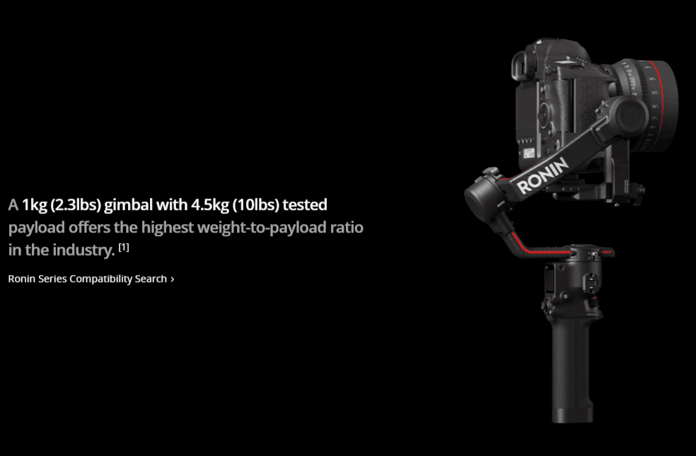 DJI brand new RS 2 advanced camera gimbal Carbon Fiber Construction RS2 with Full-Color Touchscreen Ronin S2 4.5KG payload