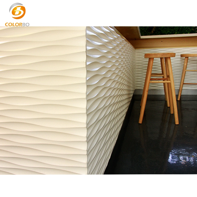 Interior MDF Acoustic Textured 3D PVC Wall Panel for Decoration