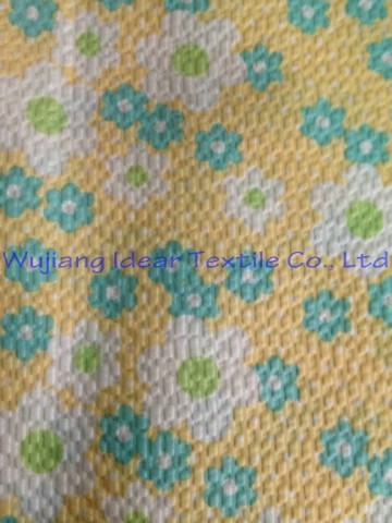 polyester cotton print seersucker / seersucker fabric