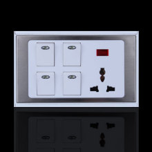 four gang switch +multi socket+indicator light