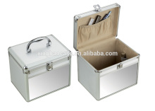 Silver Saluminium frame hard beauty case makeup case ABS aluminum cosmetic box