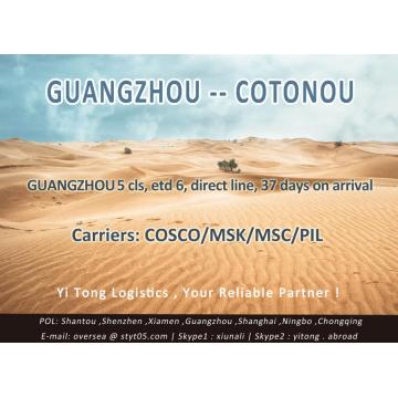 Guangzhou zeevracht te Cotonou