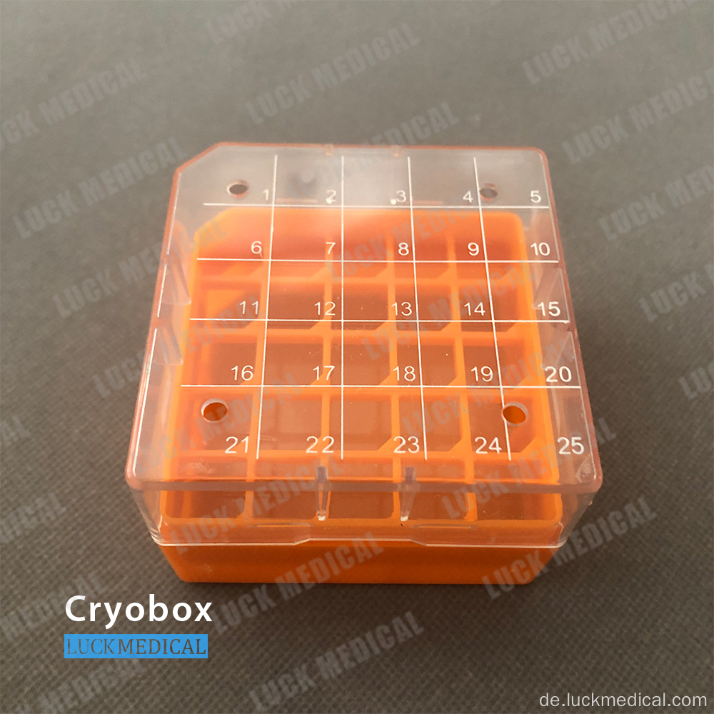 Kryo -Box -Speicher von Cryovial