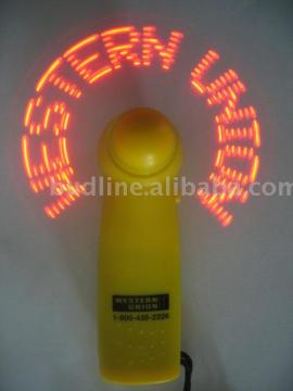 LED message mini fan