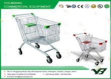 Easy moving Chrome Supermarket Shopping Trolley Carts With