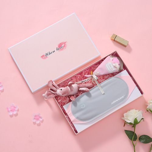 Customized Pink Scarf Packaging Gift Box with Lid