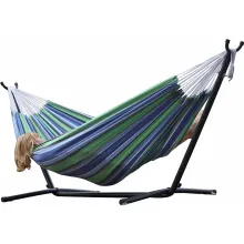 Durable Low-Price Canvas Hammock with Folding Metal Stand