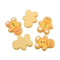 Kawaii Xmas Charms Simulazione Gingerbread Man Resina 100pcs Cartoon Biscuits Fai da te Art Deco Slime Filler Accessori