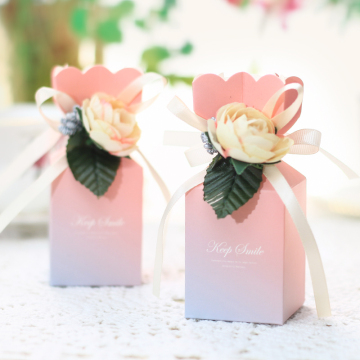 Baby shower paper flower candy box