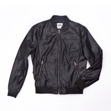 Men  PU biker jacket