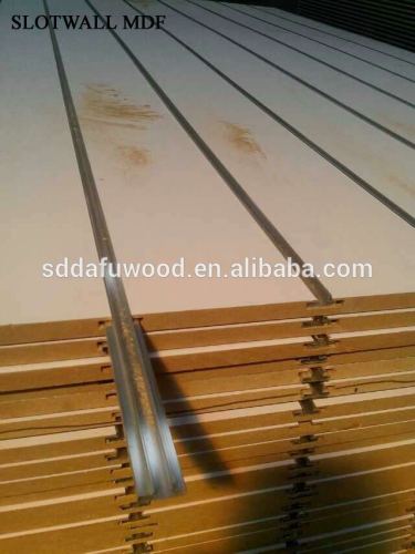 Slotwall MDF slotted melamine MDF grooved MDF for hot sale