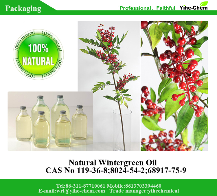 الصين الجملة 100 نقية الطبيعية Methyl Wintergreen النفط المصنعين