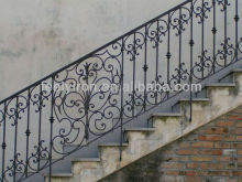 Forged iron stair handrail FH-012