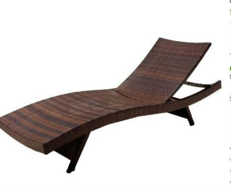 Outdoor Adjustable Wicker Lounge