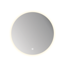 مرآة زخرفية للحمام على شكل دائري مثبتة على الحائط