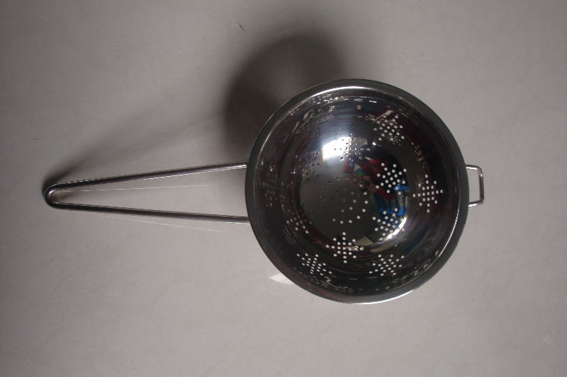 stainless steel colander with long handle