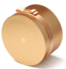 Metallic Gold Cosmetic Round Paper Box