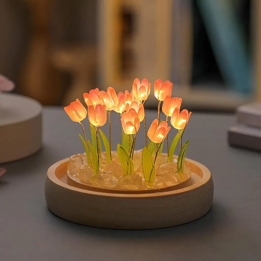 Charming Tulip Night Lamp for Romantic Bedroom Decor