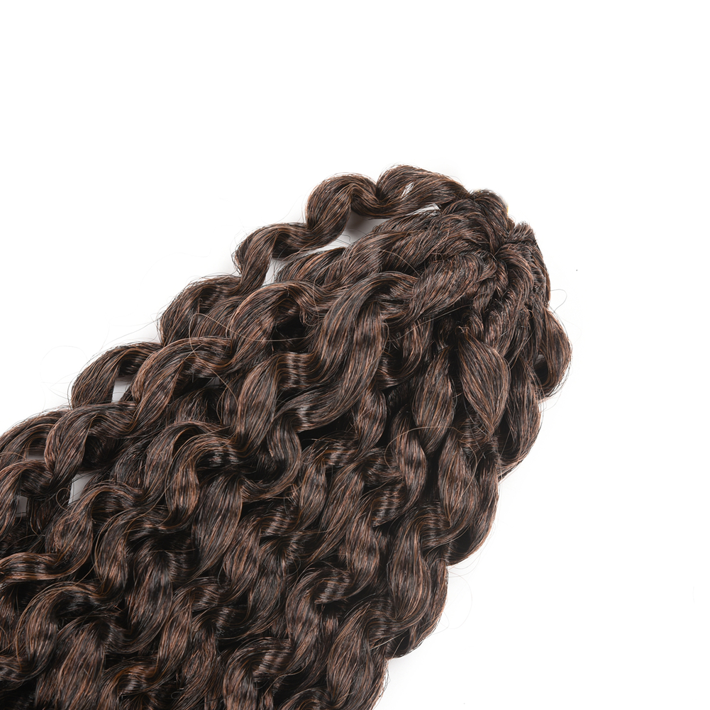 18 Inch High Quality Natural Look Water Wave Pre Looped Crochet Braid Synthetic Fiber Hair