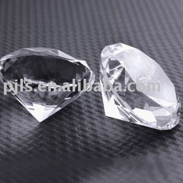 Diamond crystal paperweight