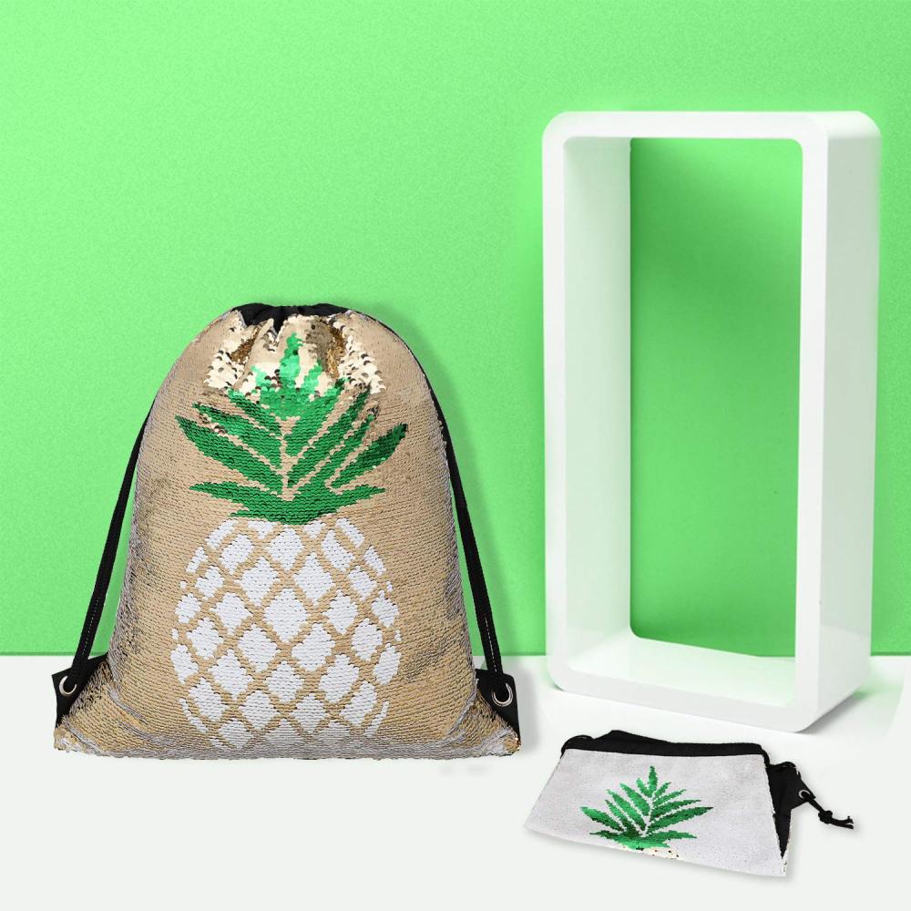 Pineapple Reversible Sequin Drawstring Bag 5 Pineapple Reversible Sequin Drawstring Bag 5