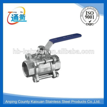 3pc stainless steel female union ball valve