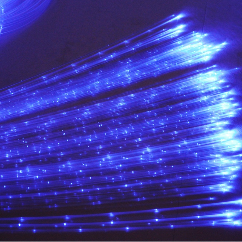 Tubo luminoso a fibra ottica a emissione laterale scintillante