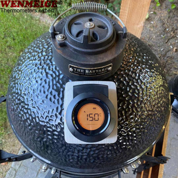 Thermomètre de couvercle de barbecue sans fil Bluetooth étanche avec 2 sondes à viande