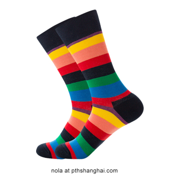 colorful men dressed cotton socks