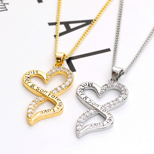 Mother's day son love geometry female necklace