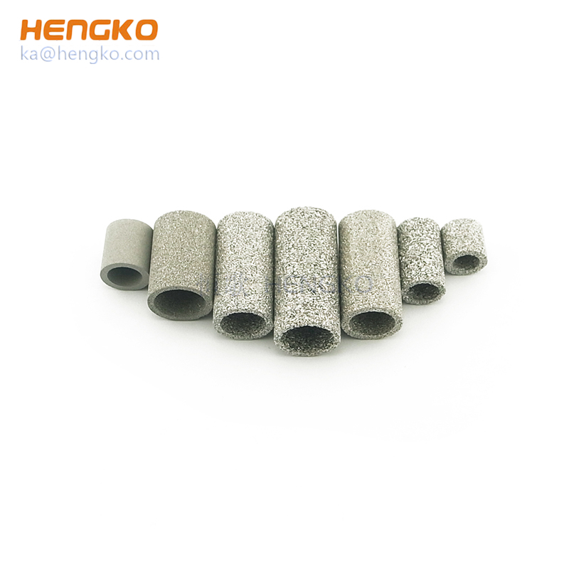 HENGKO custom  0.2-90 microns porous sintered metal filter cartridge for industrial and medical purification and filtration