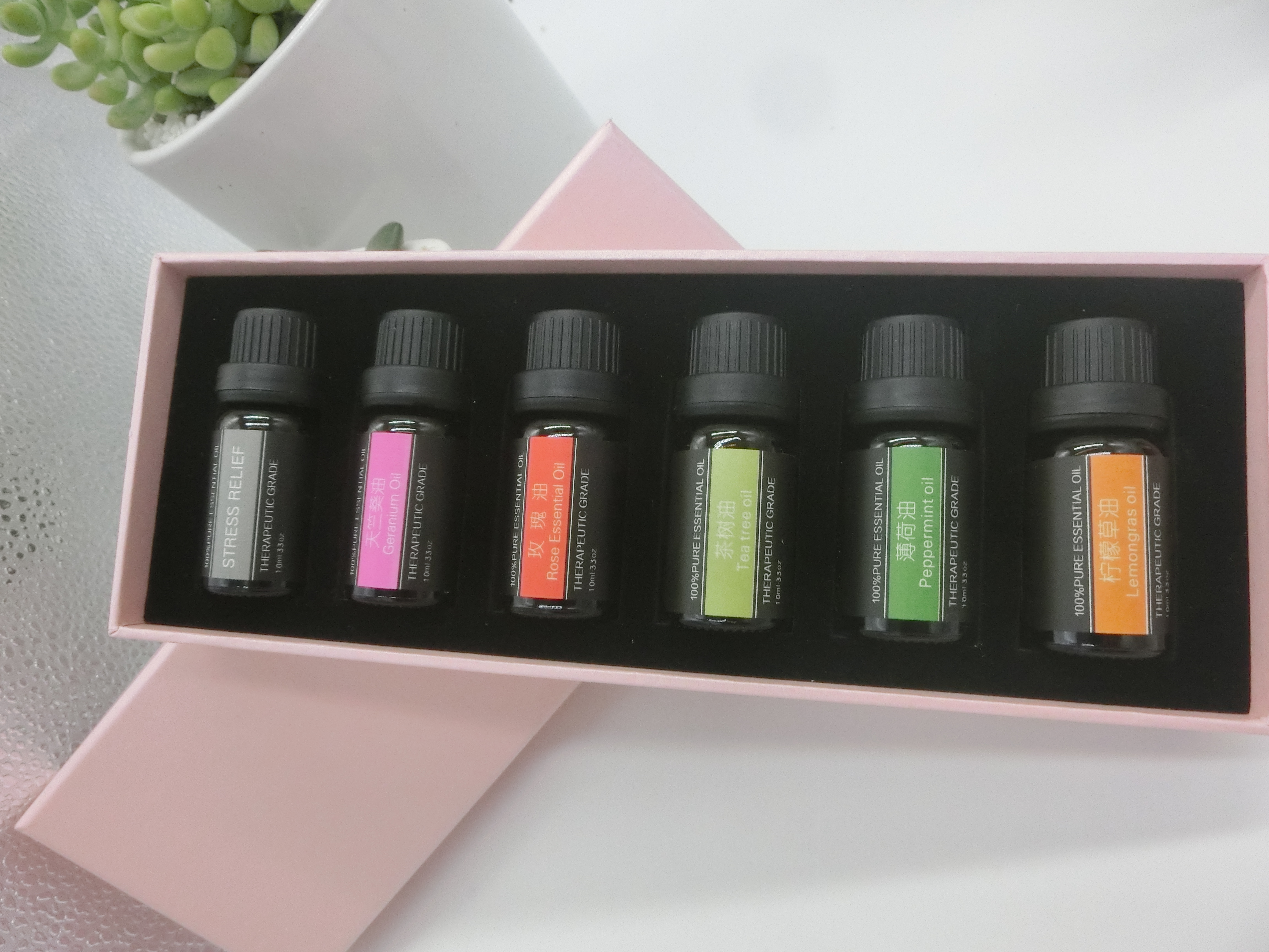 100% PURE AND NATURTAL Compatible emulsion Essential oil set 6 bottles 10ml