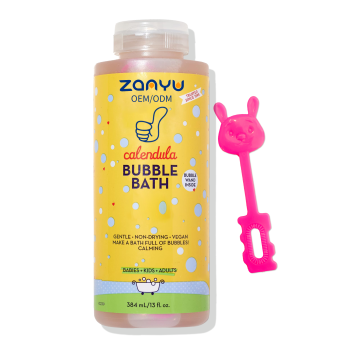 Private Label Calendula Bubble Bath - 384ml Moisturizing Baby Bubble Bath Liquid & Shower Gel